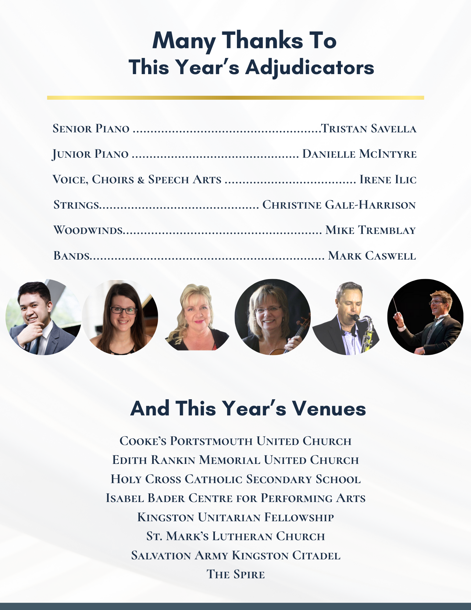 4. Thank You Adjudicators & Accompanists