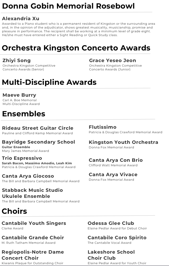 Rosebowl, Concerto and More